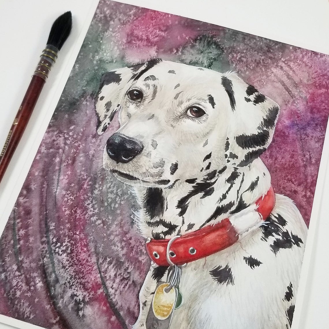 Custom Watercolor Pet Portrait by Liz Boudreau