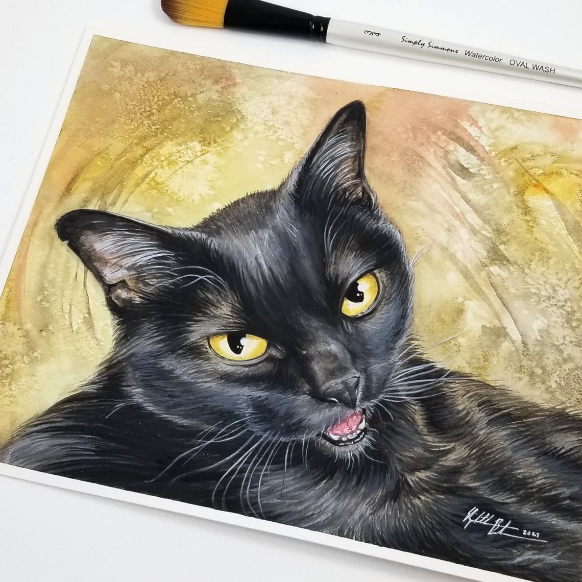 Custom Watercolor Pet Portrait by Liz Boudreau